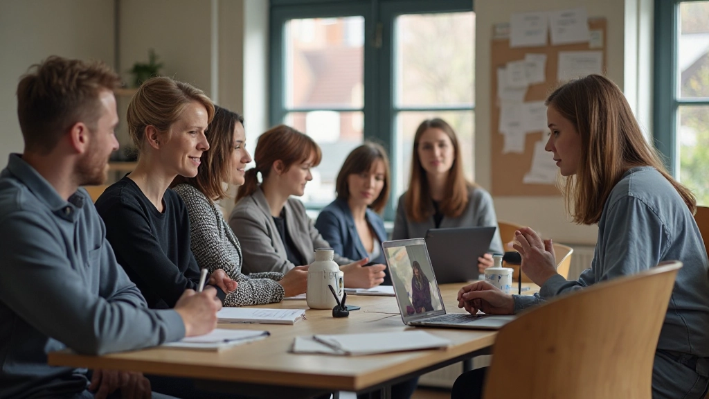 Groep mensen in een Nederlandse klas